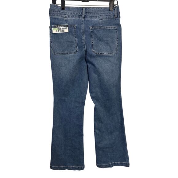 d Jeans NWT High waisted 13 inch flared legs size 8 jeans. Double waistband - Picture 6 of 8